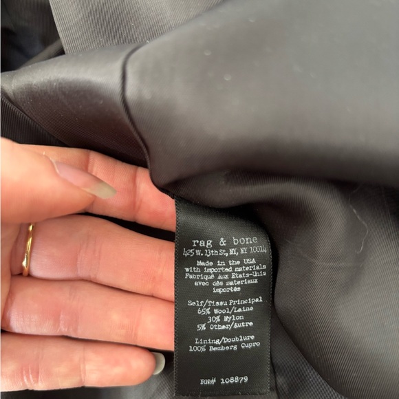 rag & bone Faye Longline Wool Gray Vest - Picture 6 of 6